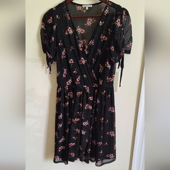 Charlotte Russe Black Floral Mesh Dress - Size L - Picture 10 of 11